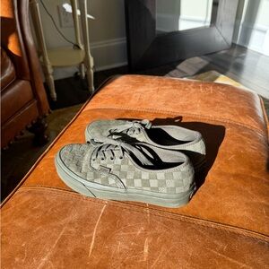 NWOT Vans Mono Checkerboard Olive Green